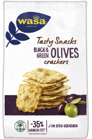 Wasa Tasty Snacks Black & Green Olives Crackers 150 g Beutel